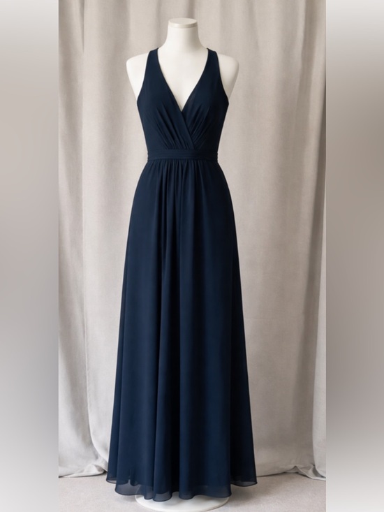 Christina Wu Dresses & Skirts - Christina Wu Navy V-Neck Sleeveless Maxi Gown